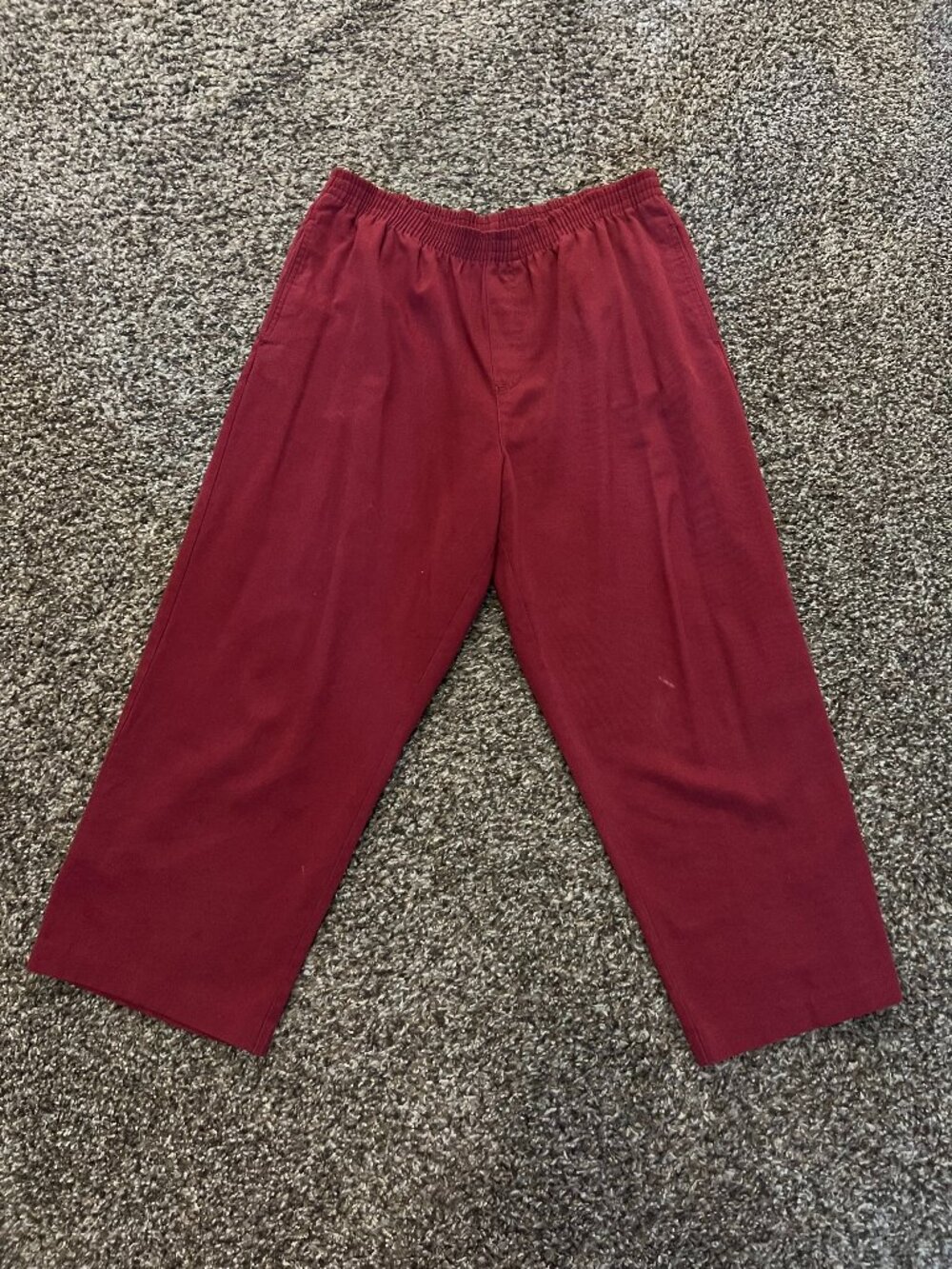 Basic Editions - Red Wide Leg / Straight Leg Pants - Comfortable & Fun! - Large